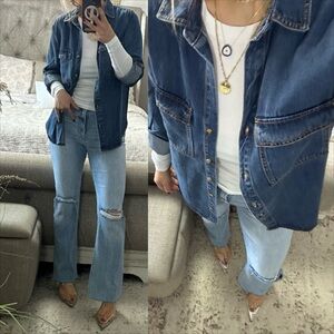 New💙 Anazing Classic Denim Button-Down